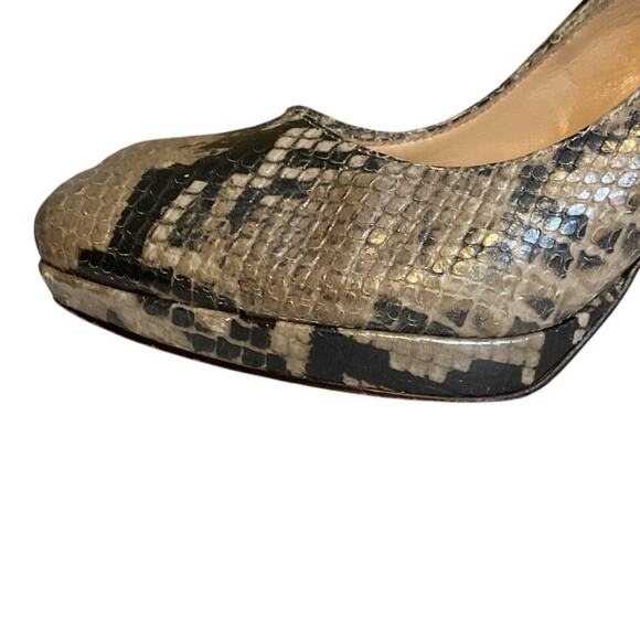 Cole Haan NikeAir 7.5 B Snakeskin Platform Pumps High Heel Almond Toe High Heel - Picture 11 of 15